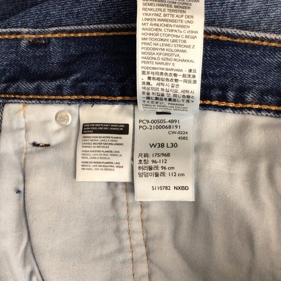 NWT Levi jeans 505 38 30 regular men blue - Picture 5 of 10